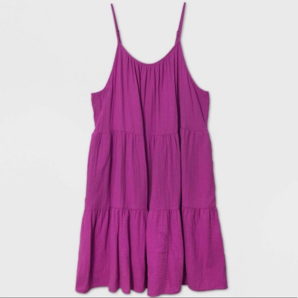 Universal Thread pink/purple tiered dress size small